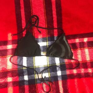 Ribbed triangle bikini top